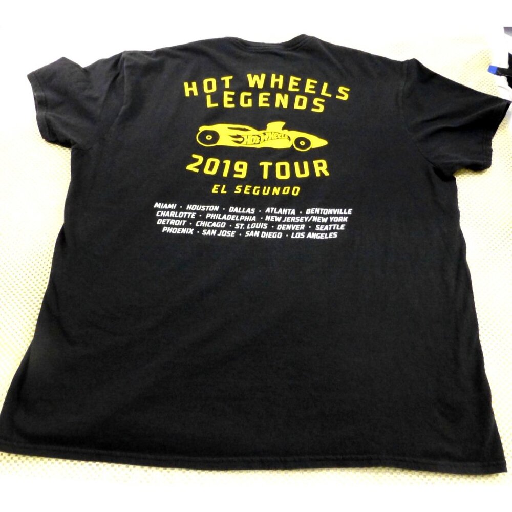 Hot Wheels Legends 2019 Tour T-Shirt Charlotte Black XL Car Enthusiast Tee - Picture 3 of 7